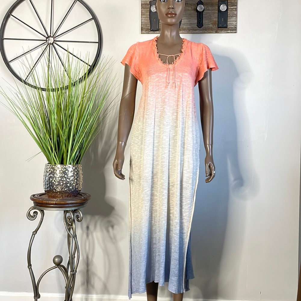 FREE PEOPLE High Split Ombré Dress Size M